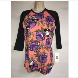 LuLaRoe Disney Randy XS Mickey Mouse Floral NWT